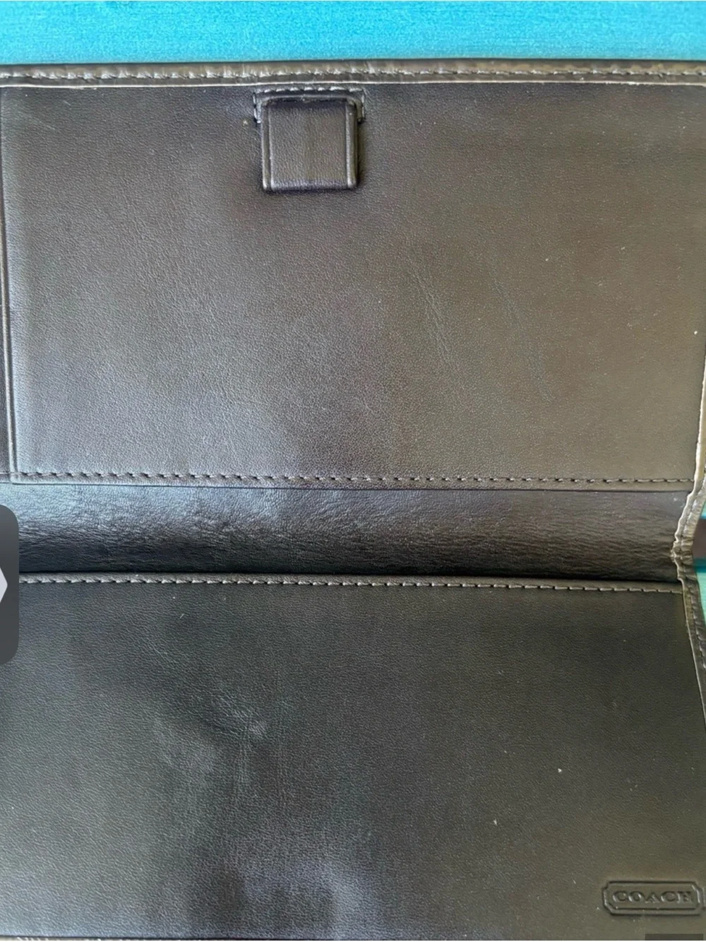 CoachVintage Y2K  Brown/Tan Signature Checkbook Wallet